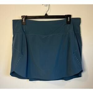 Athleta Run With It Skort 2X Blue Perforated Waistband Skirt Shorts‎ Athletic